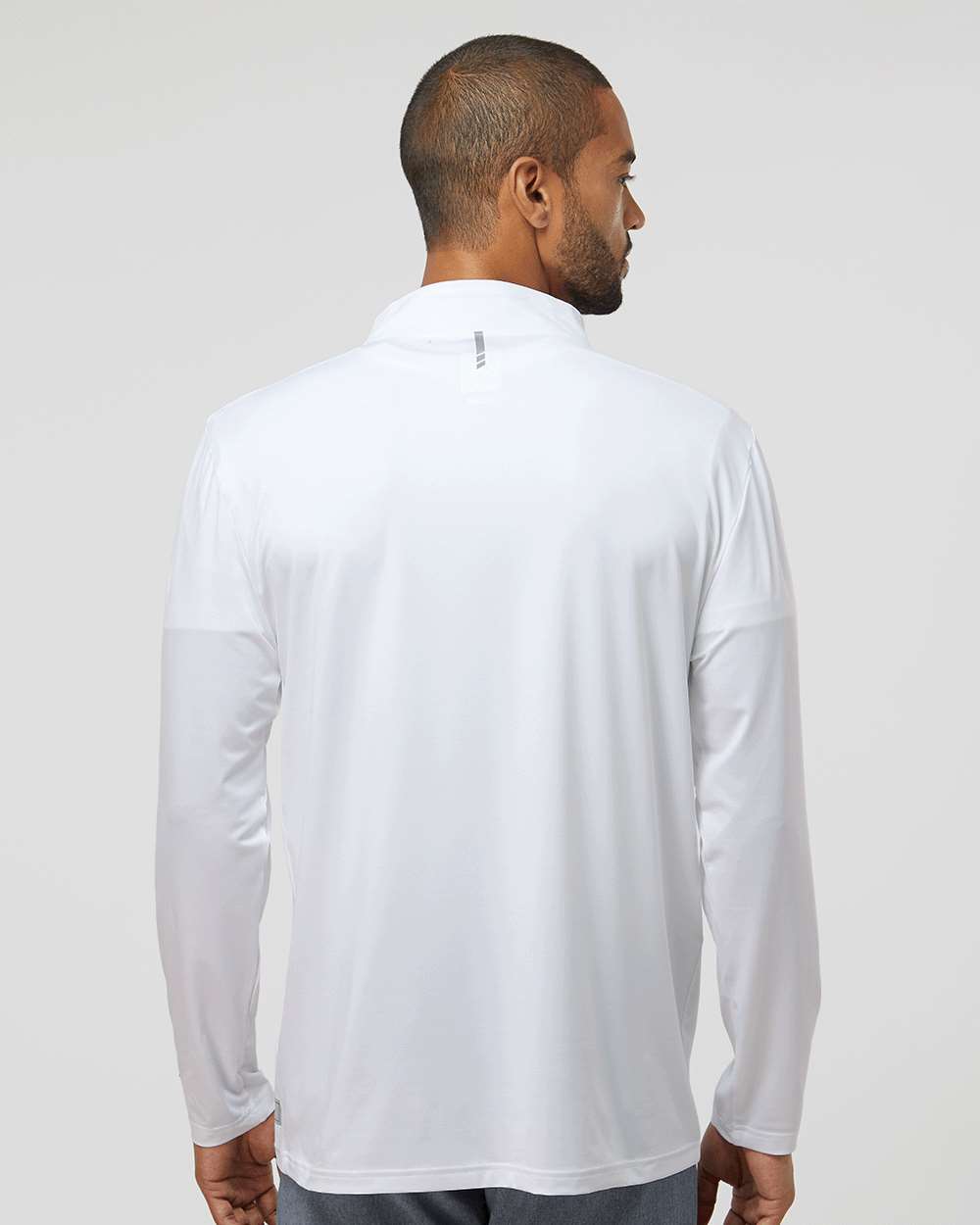 Men's Team Issue Podium Quarter-Zip Pullover - OnModelBack - B09287003 - White