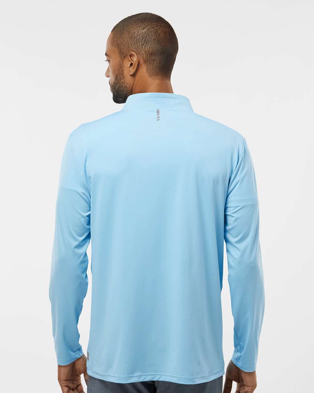 Men's Team Issue Podium Quarter-Zip Pullover - OnModelBack - B09287263 - Carolina Blue