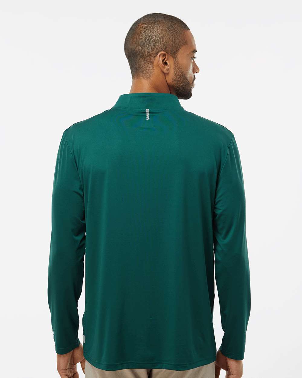 Men's Team Issue Podium Quarter-Zip Pullover - OnModelBack - B09287543 - Team Fir