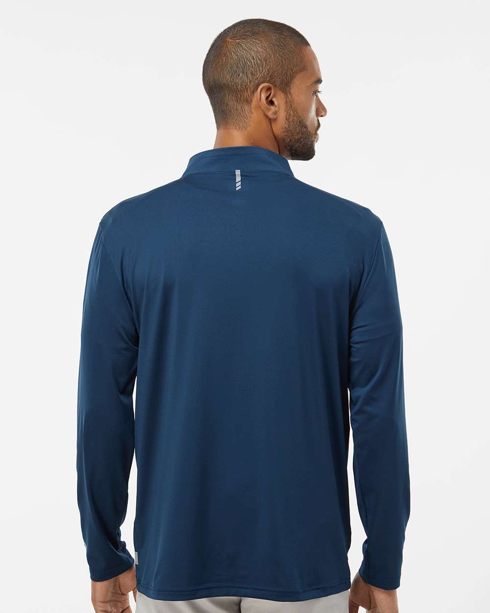 Men's Team Issue Podium Quarter-Zip Pullover - OnModelBack - B09287653 - Team Navy