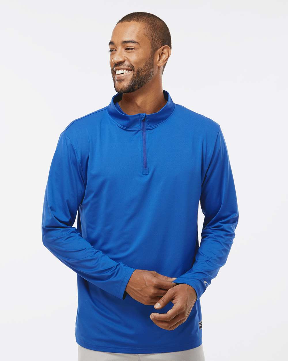 Men's Team Issue Podium Quarter-Zip Pullover - OnModelFront - B09287753 - Team Royal
