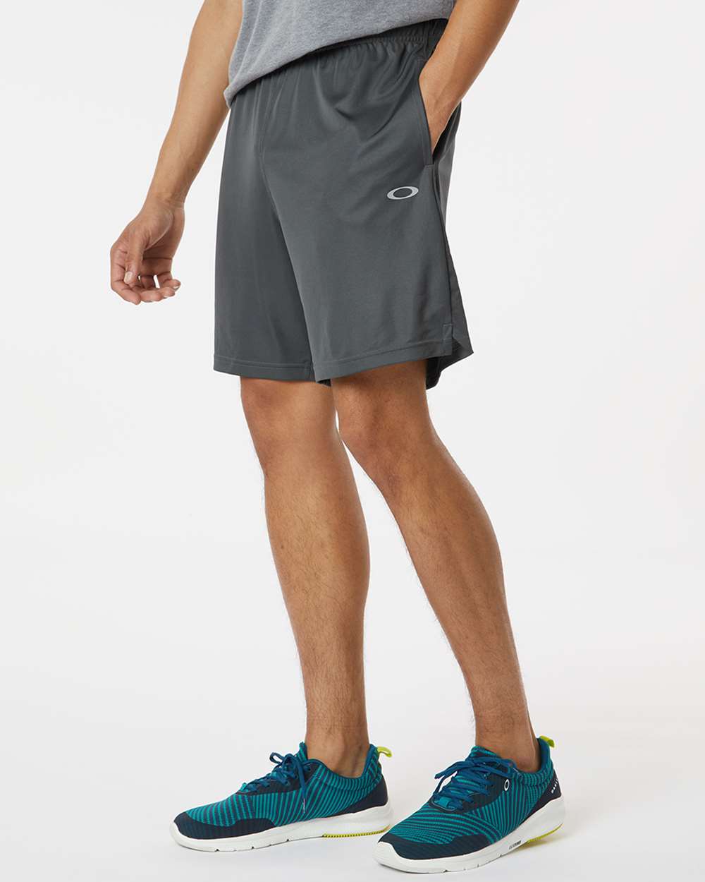 Unisex Team Issue Hydrolix 7" Shorts with Drawcord - OnModelSide - B14787113 - Forged Iron