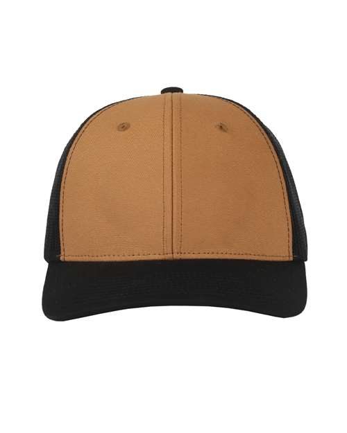 Wrangler Workwear Trucker Cap - Front - B330E5360 - Brown/ Black/ Black