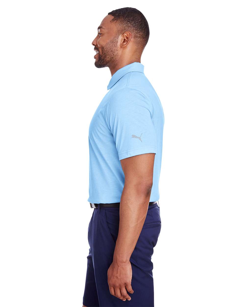 Men's Fusion Polo - OnModelSide - B17846253 - Blue Bell