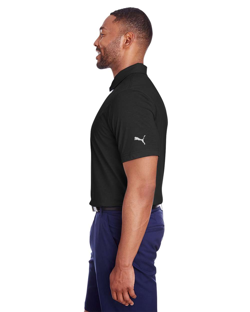 Men's Fusion Polo - OnModelSide - B17846503 - Puma Black