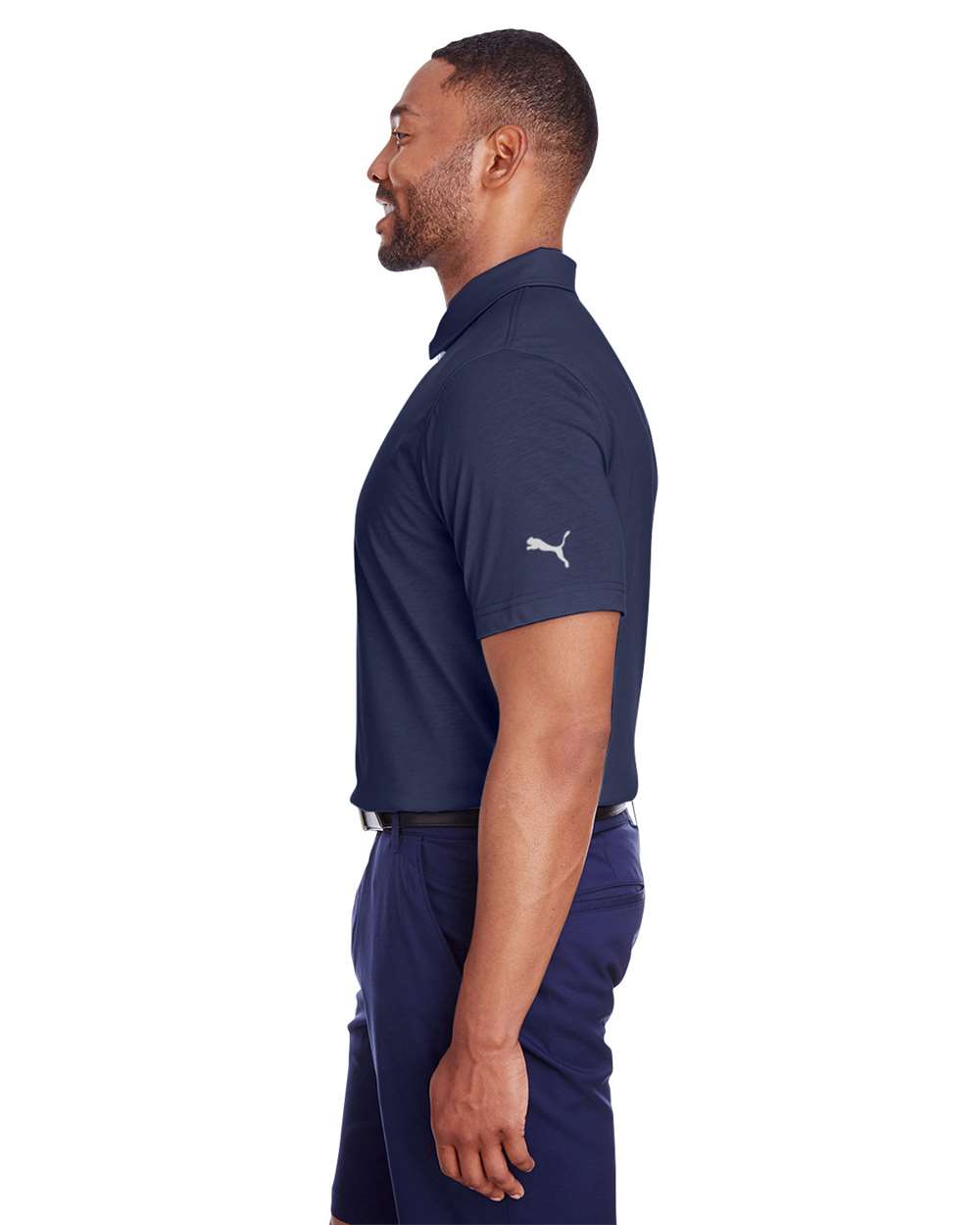 Men's Fusion Polo - OnModelSide - B17846593 - Peacoat