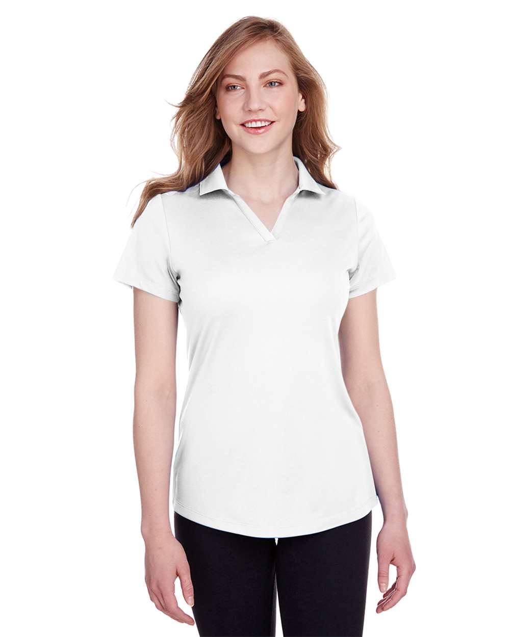 Women's Icon Golf Polo - OnModelFront - B17346002 - Bright White