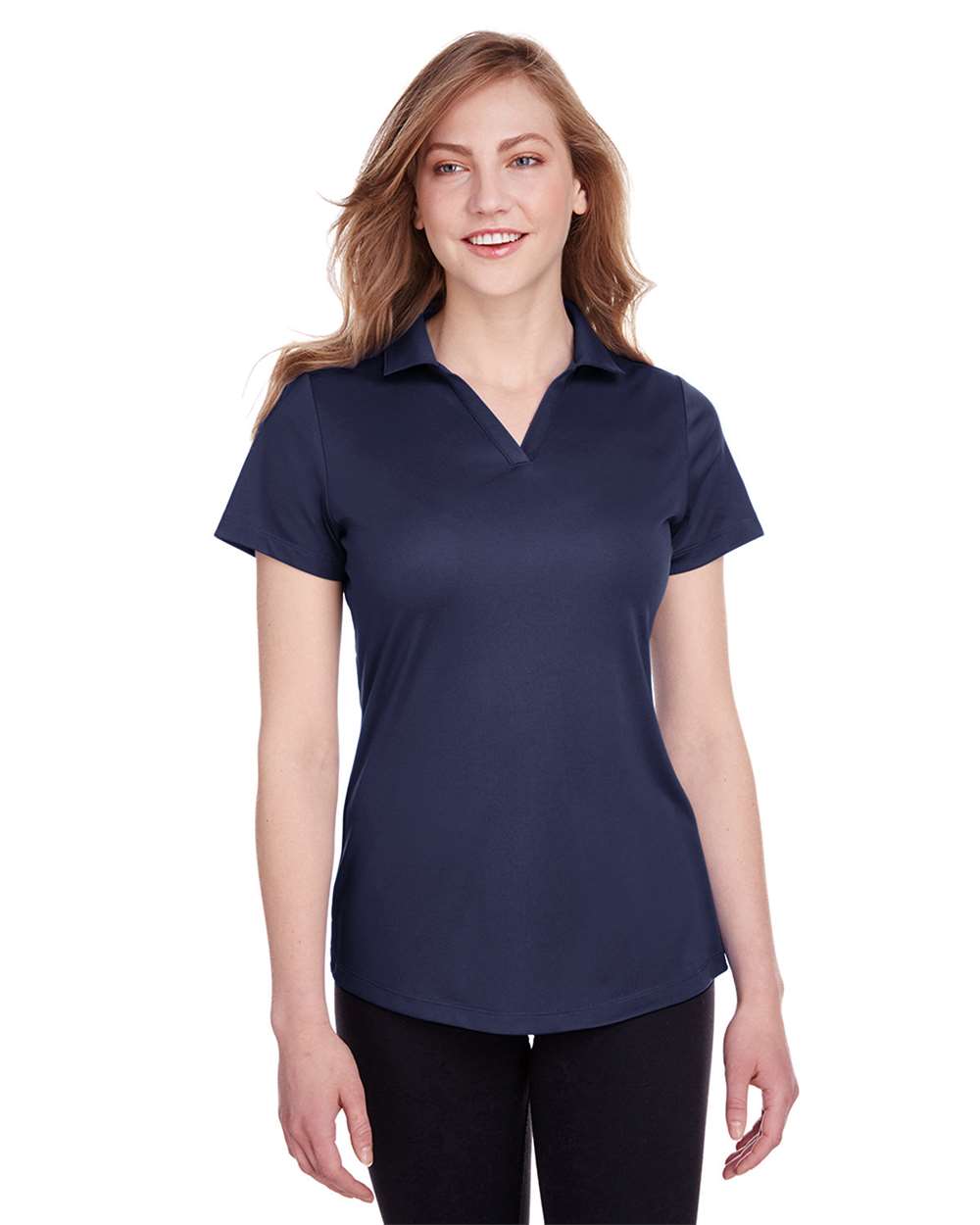 Women's Icon Golf Polo - OnModelFront - B17346592 - Peacoat