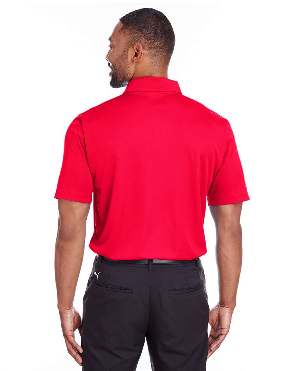 Men's Icon Golf Polo - OnModelBack - B17246703 - High Risk Red
