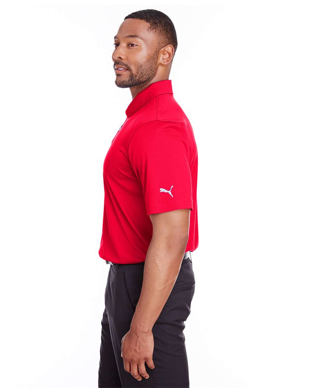 Men's Icon Golf Polo - OnModelSide - B17246703 - High Risk Red