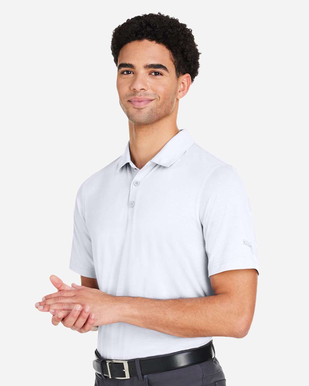 Men's Bandon Polo - OnModelSide - B20646003 - Bright White