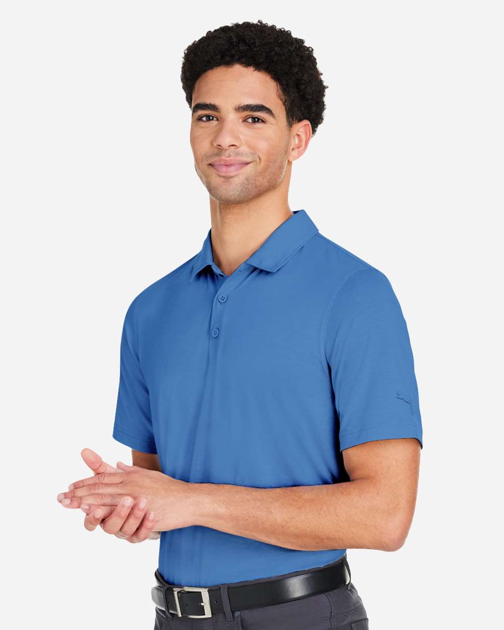 Men's Bandon Polo - OnModelSide - B20646103 - Lake Blue
