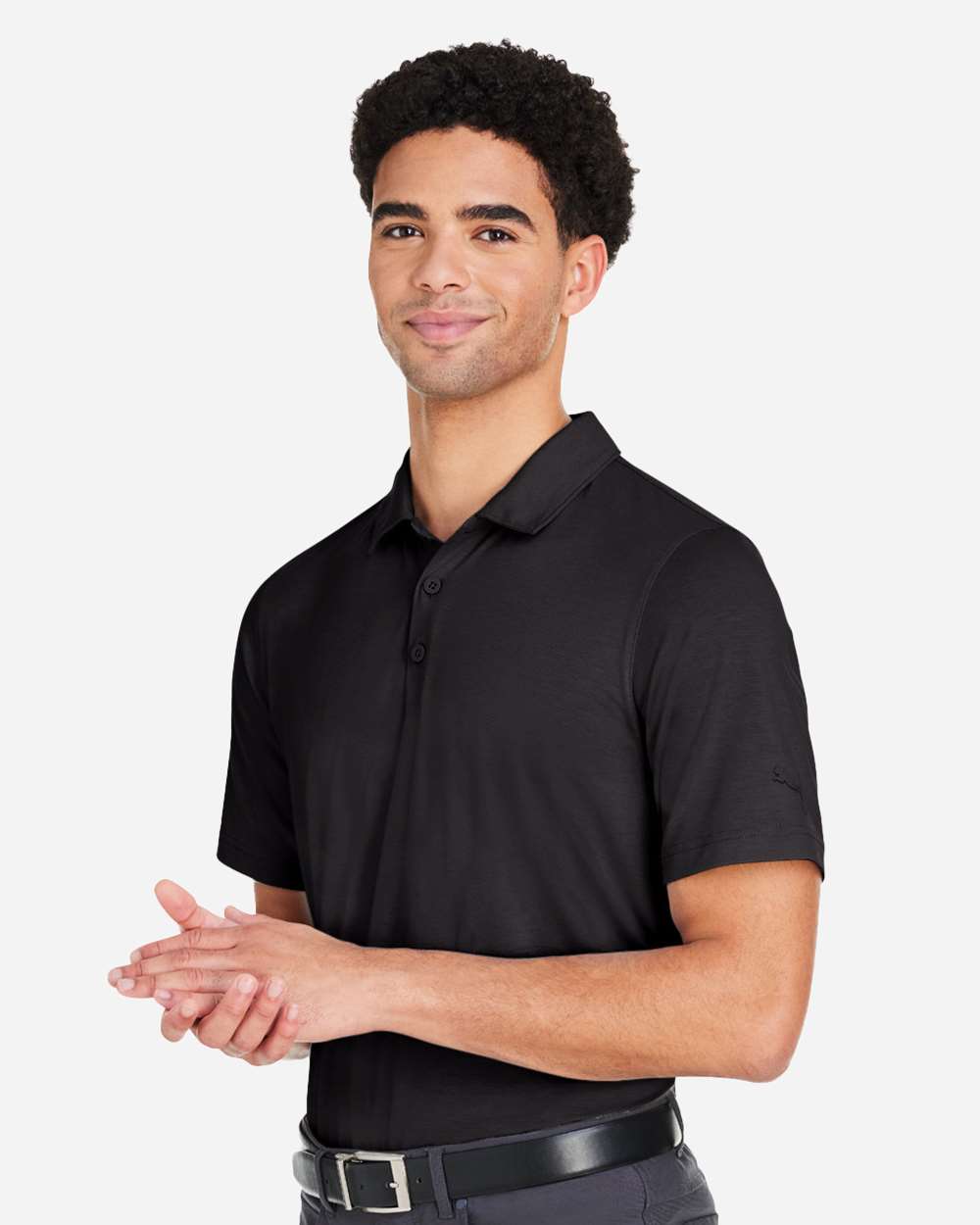 Men's Bandon Polo - OnModelSide - B20646503 - Puma Black