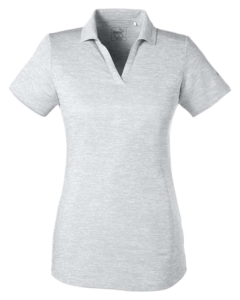 Women's Icon Heather Polo - Front - B17546002 - Bright White