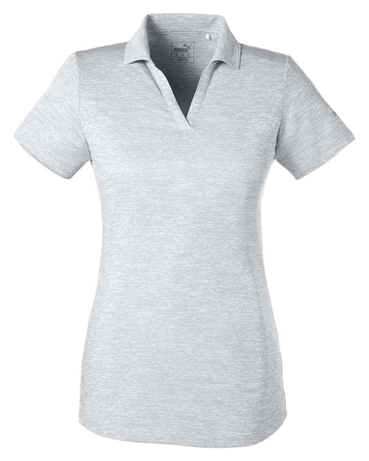 Women's Icon Heather Polo - Front - B17546002 - Bright White
