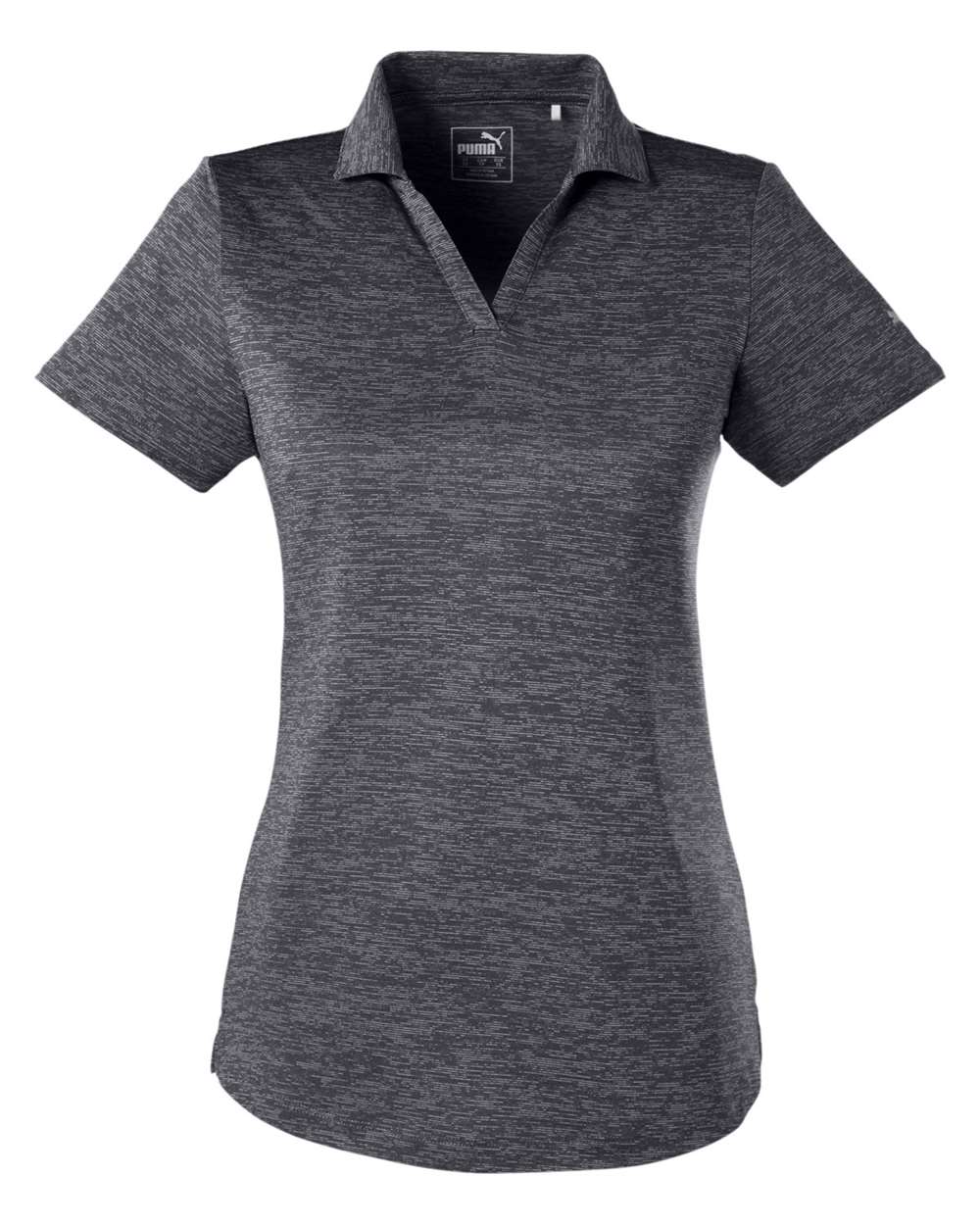 Women's Icon Heather Polo - Front - B17546502 - Puma Black