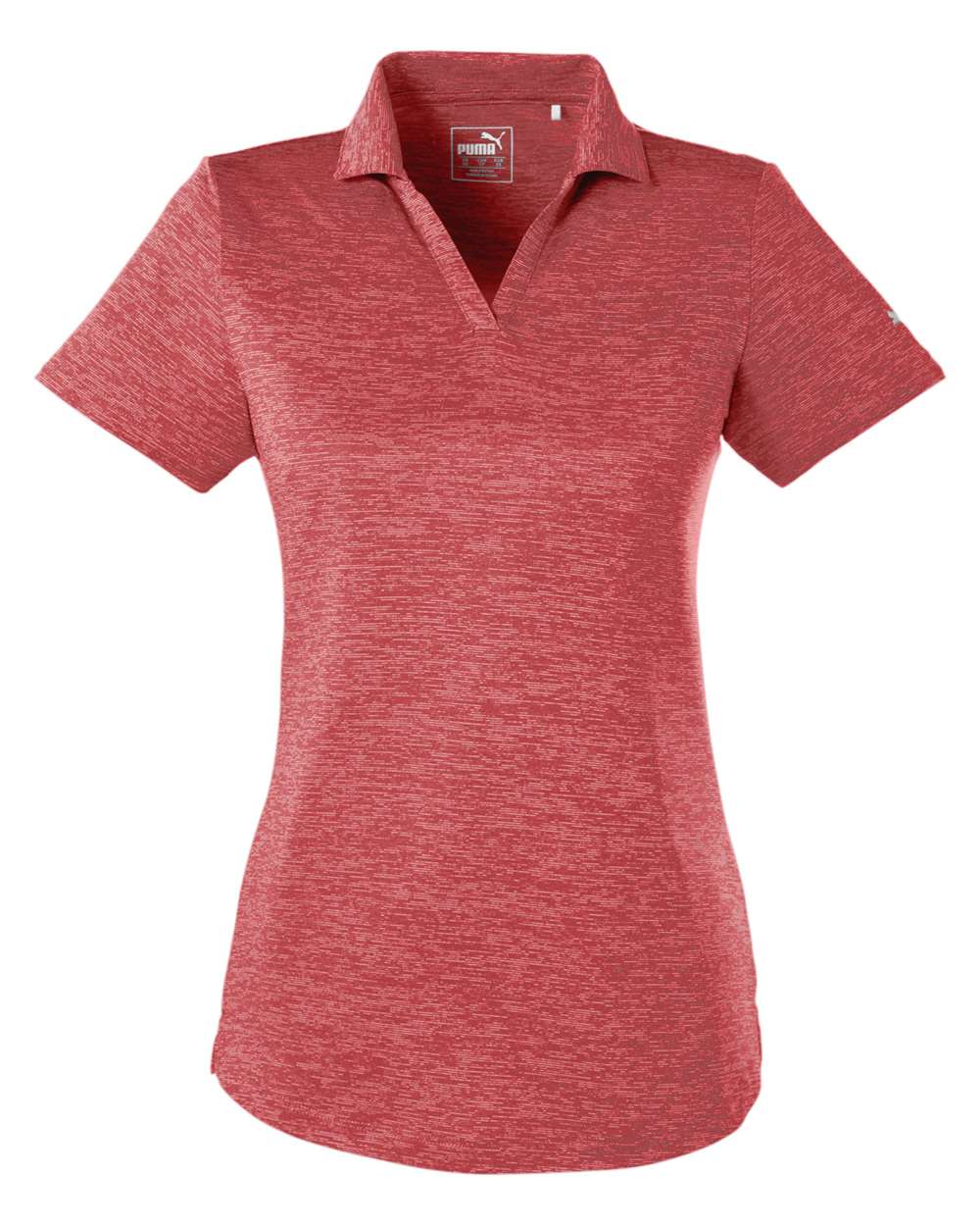 Women's Icon Heather Polo - Front - B17546702 - High Risk Red