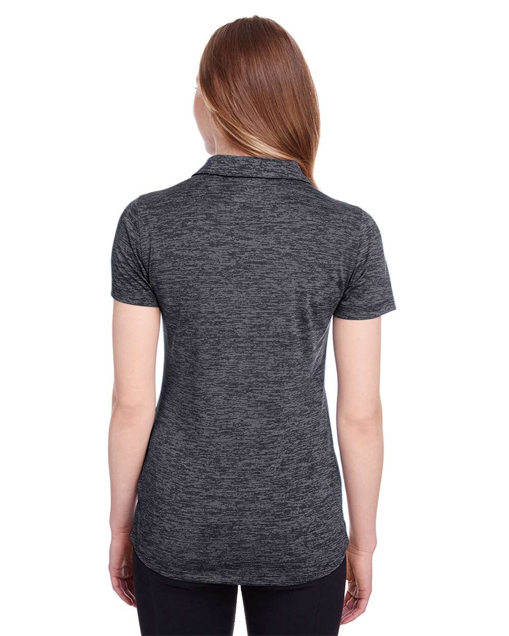 Women's Icon Heather Polo - OnModelBack - B17546502 - Puma Black