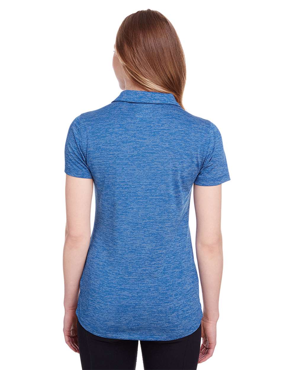 Women's Icon Heather Polo - OnModelBack - B17546752 - Lapis Blue
