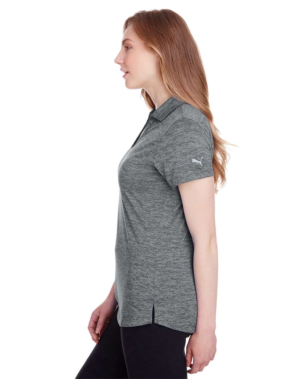 Women's Icon Heather Polo - OnModelSide - B17546092 - Quiet Shade