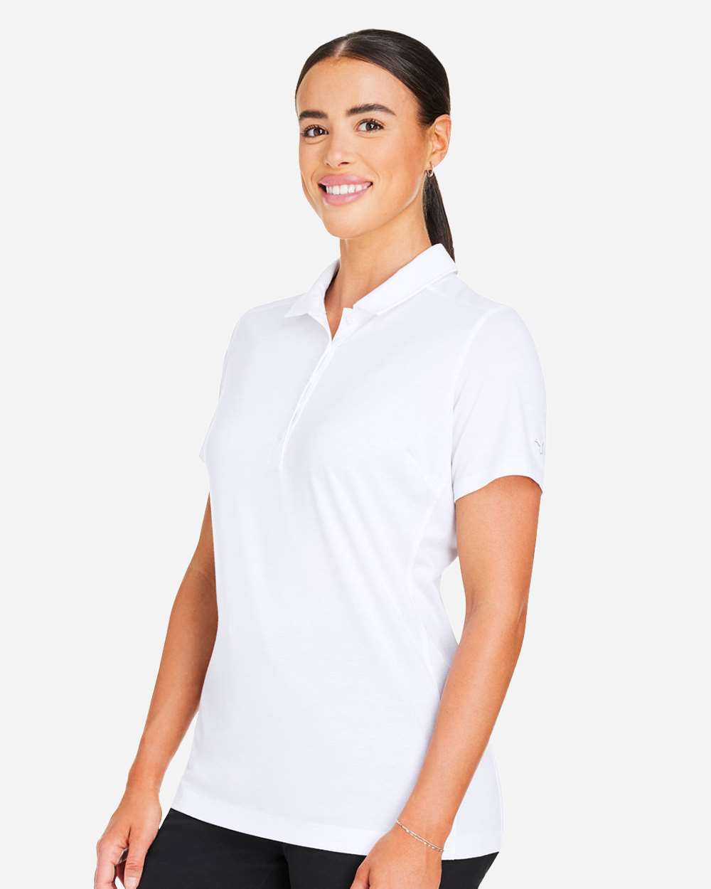 Women's Bandon Polo - OnModelSide - B20746003 - Bright White