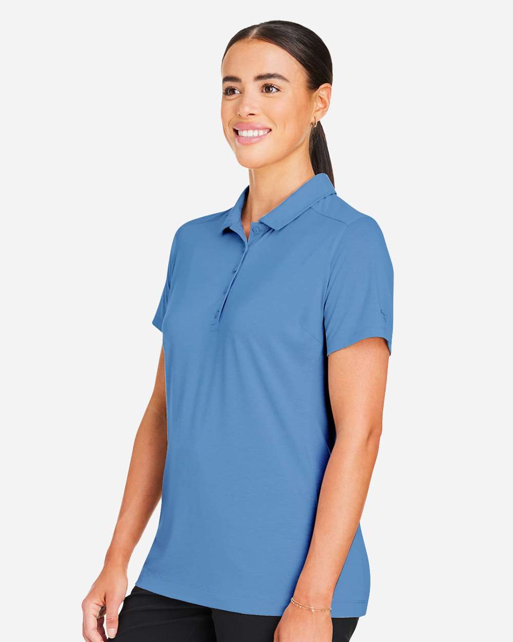 Women's Bandon Polo - OnModelSide - B20746103 - Lake Blue