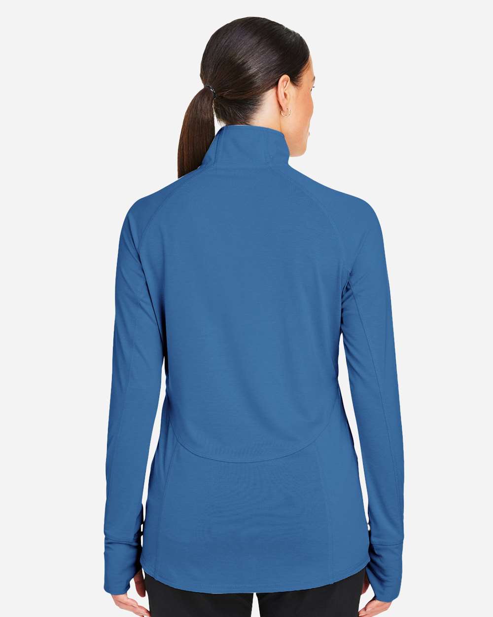 Women's Bandon Quarter-Zip Pullover - OnModelBack - B20946103 - Lake Blue