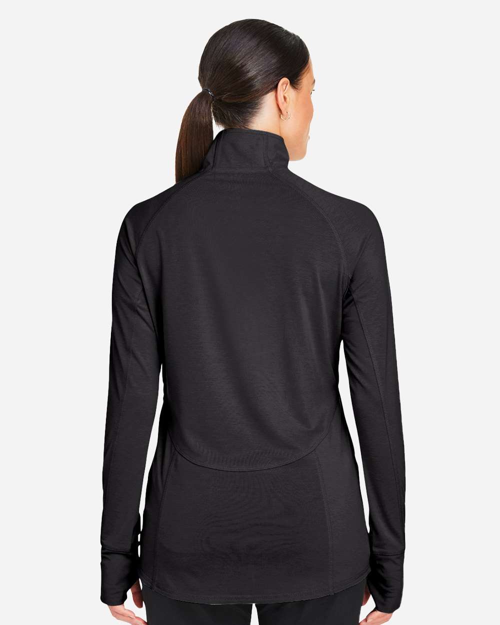Women's Bandon Quarter-Zip Pullover - OnModelBack - B20946503 - Puma Black