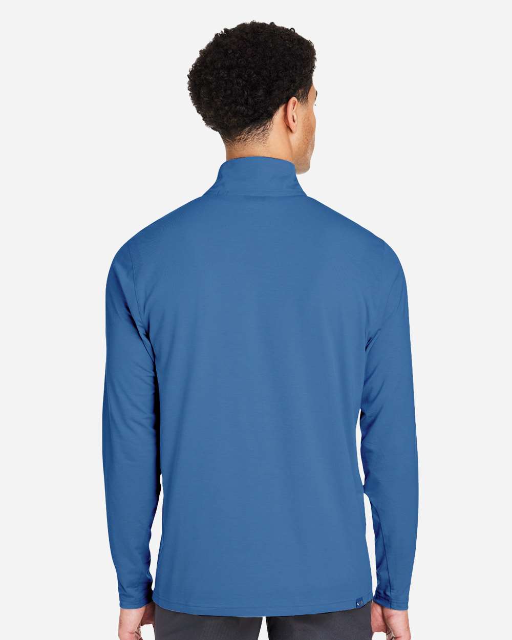 Men's Bandon Quarter-Zip Pullover - OnModelBack - B20846103 - Lake Blue