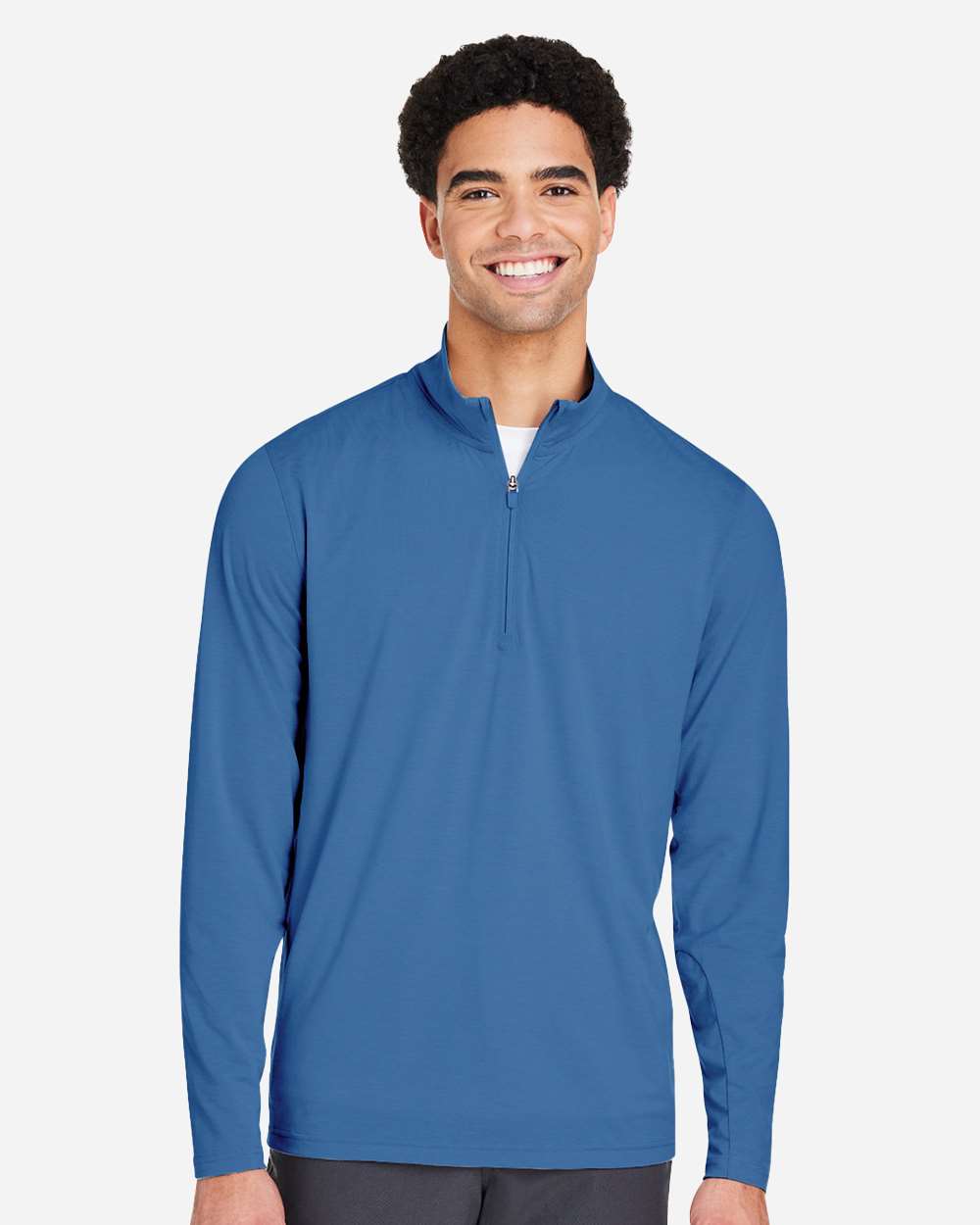 Men's Bandon Quarter-Zip Pullover - OnModelFront - B20846103 - Lake Blue