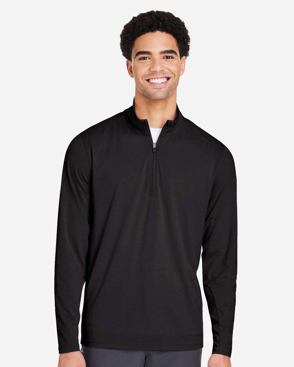 Men's Bandon Quarter-Zip Pullover - OnModelFront - B20846503 - Puma Black