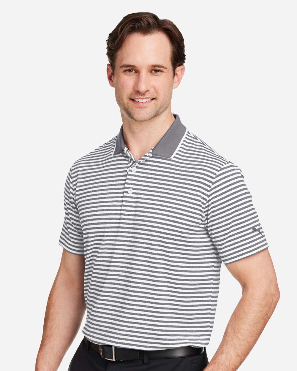 Men's Mattr Feeder Polo - OnModelSide - B16146093 - Quiet Shade