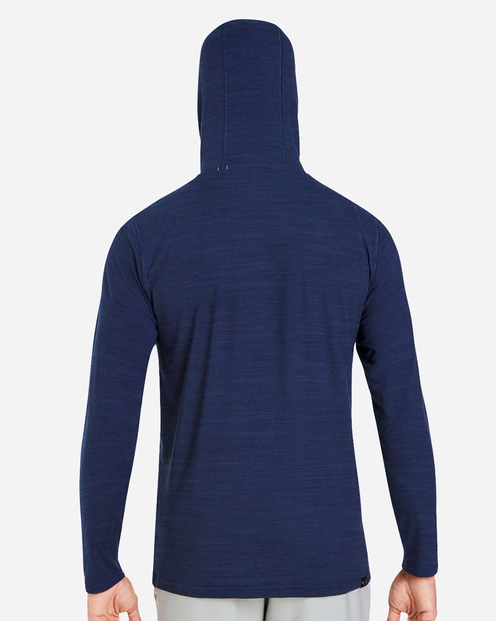 Men's Cloudspun Grylbl Hooded Pullover - OnModelBack - B15346103 - Navy Blazer Heather