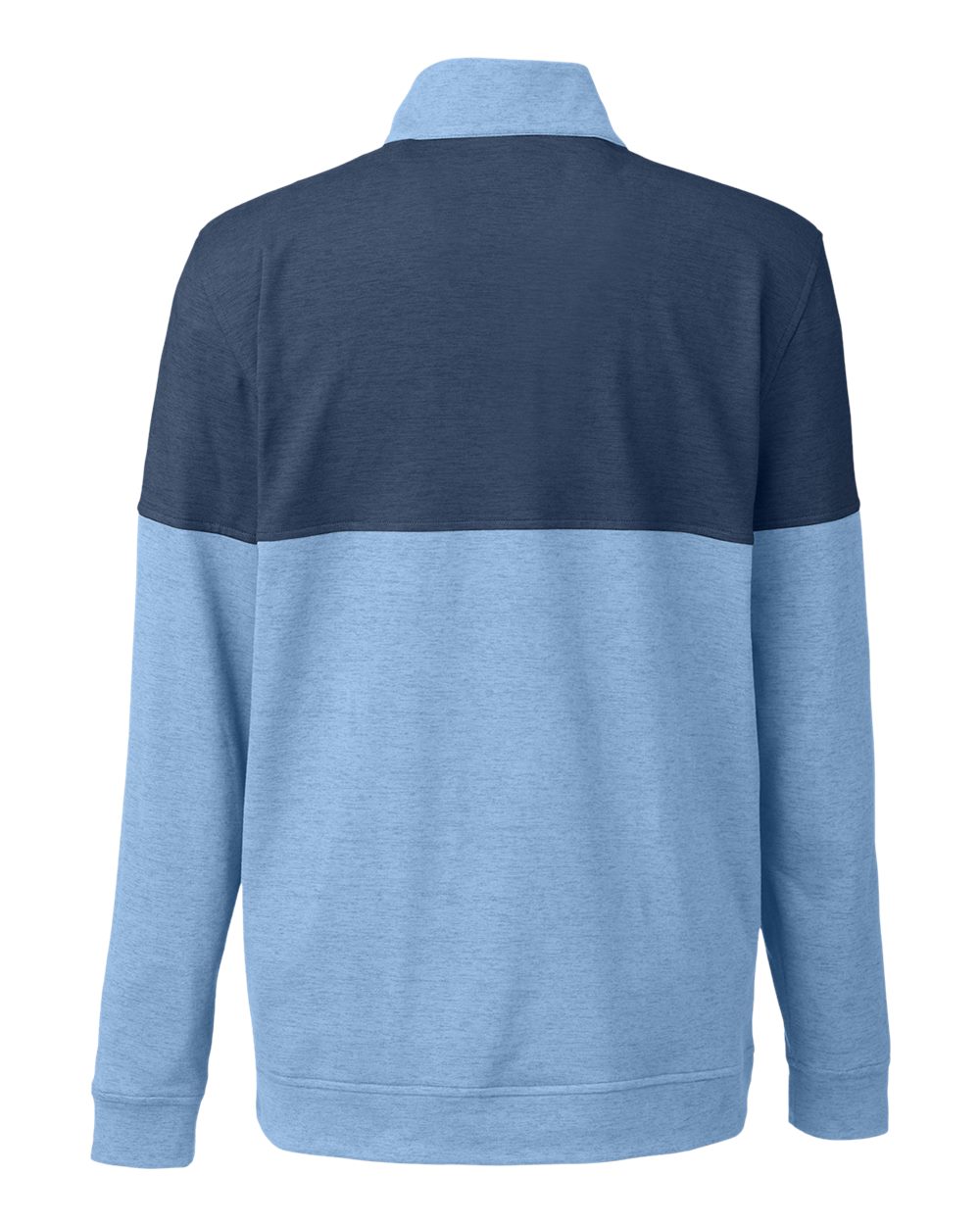 Men's Cloudspun Warm Up Quarter-Zip Pullover - Back - B17146253 - Blue Bell/ Dark Denim