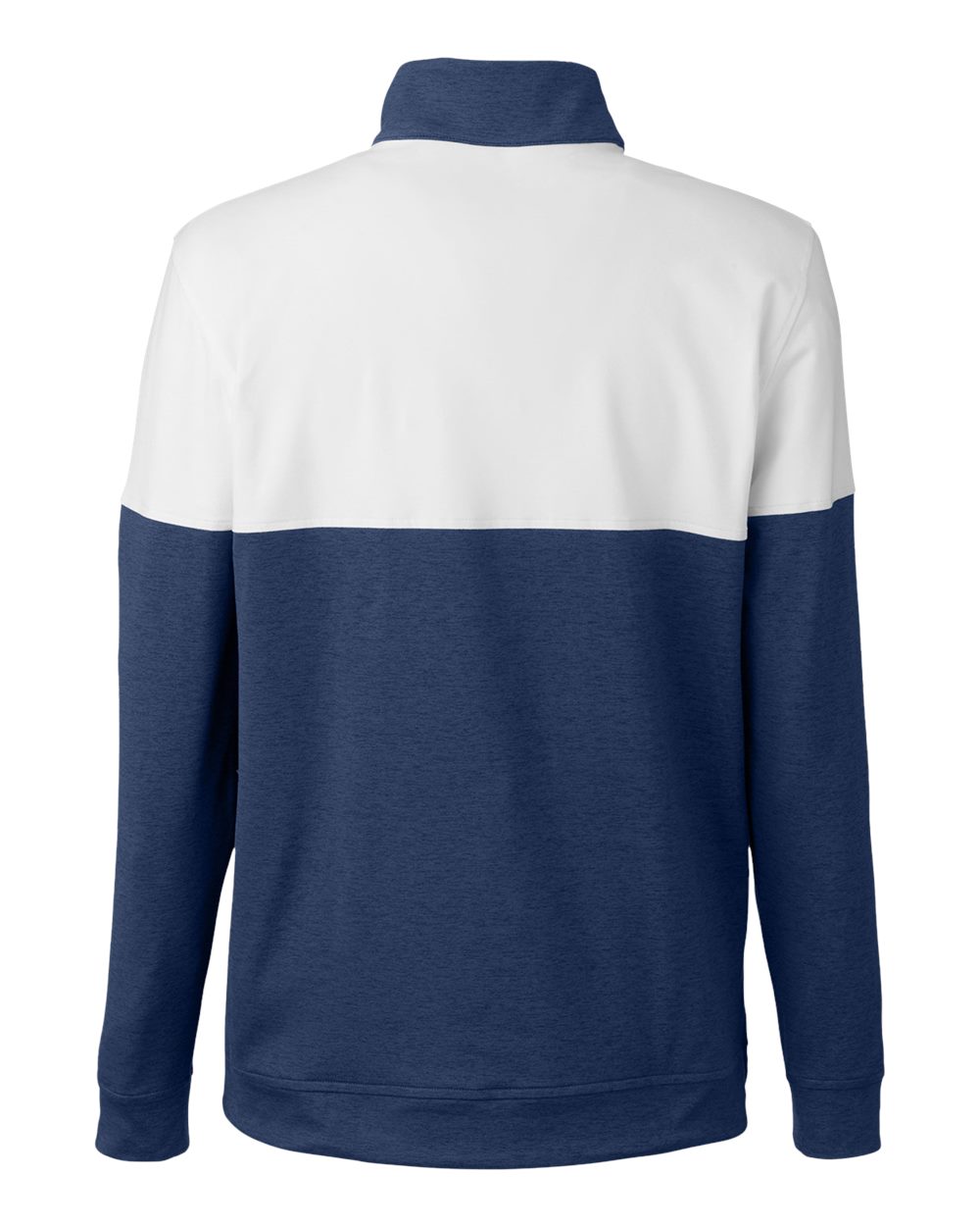 Men's Cloudspun Warm Up Quarter-Zip Pullover - Back - B17146593 - Peacoat/ Bright White