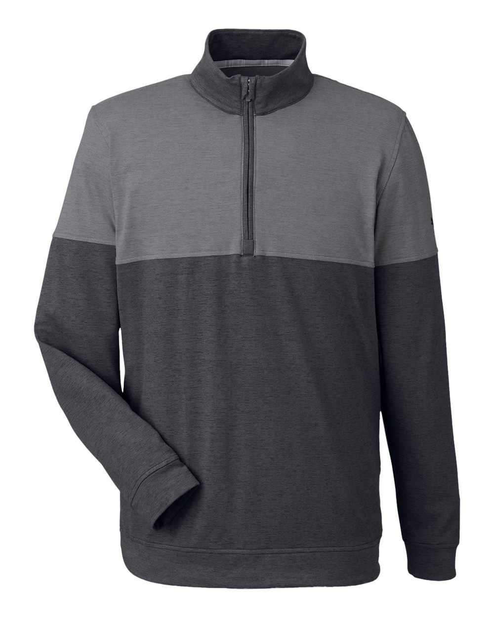 Men's Cloudspun Warm Up Quarter-Zip Pullover - Front - B17146503 - Puma Black/ Quiet Shade
