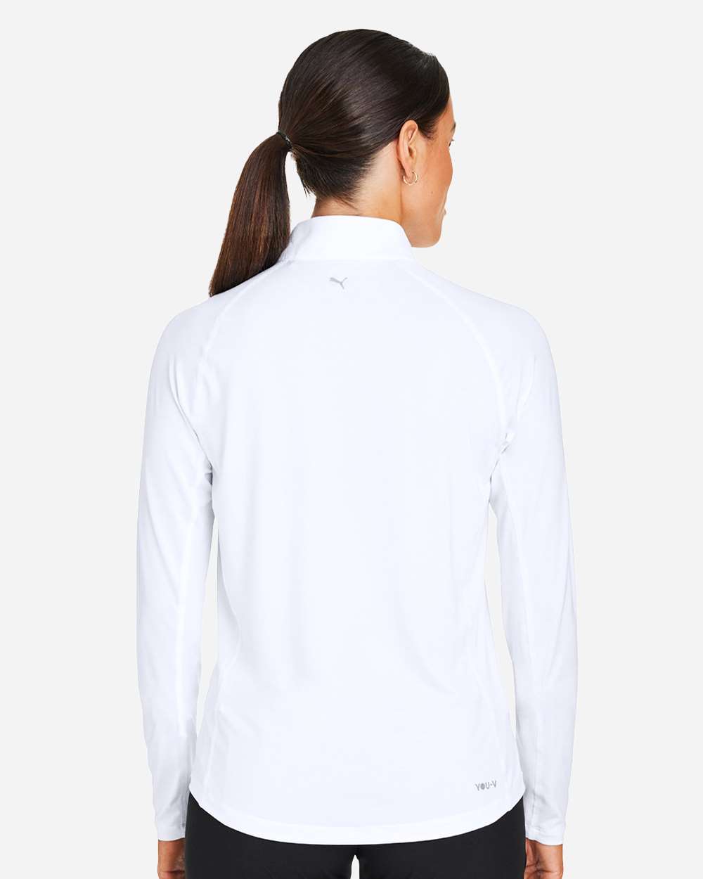 Women's You-V Quarter-Zip Pullover - OnModelBack - B19246003 - White Glow