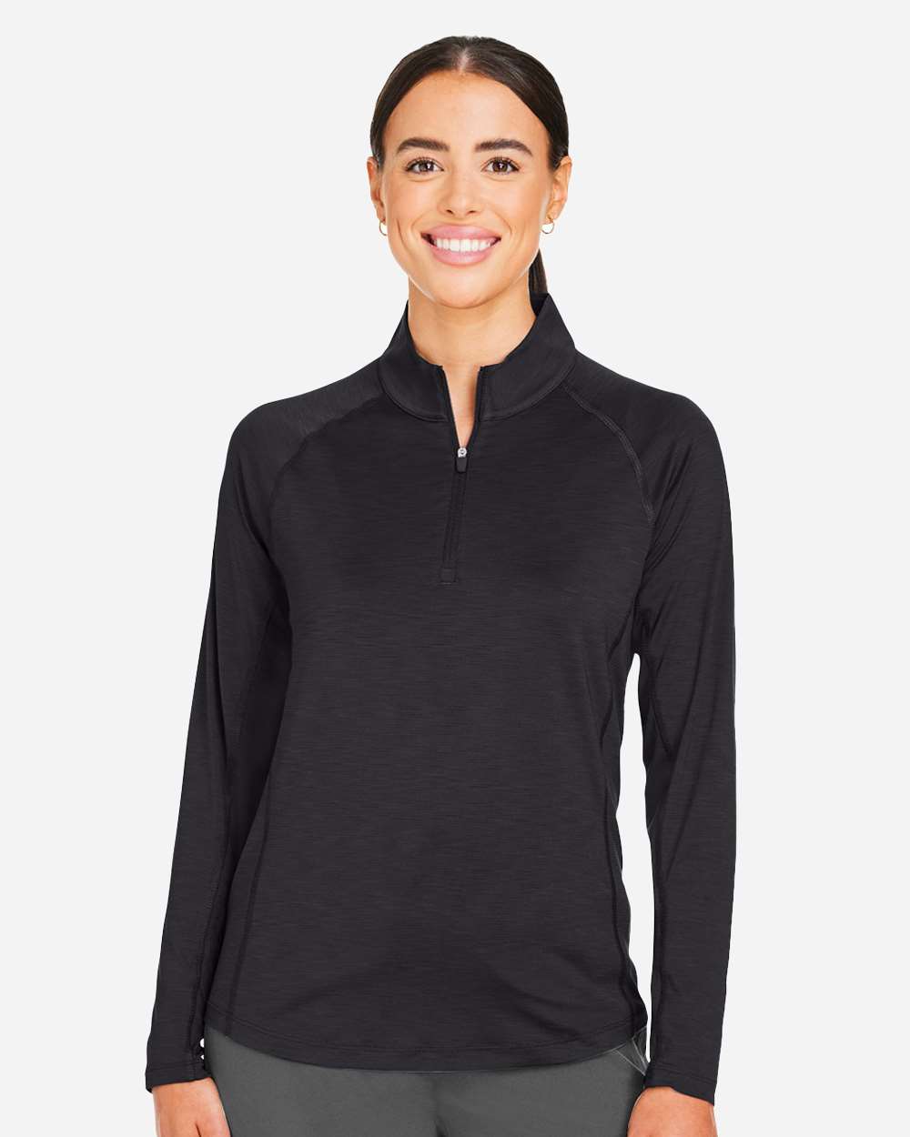 Women's You-V Quarter-Zip Pullover - OnModelFront - B19246503 - Puma Black