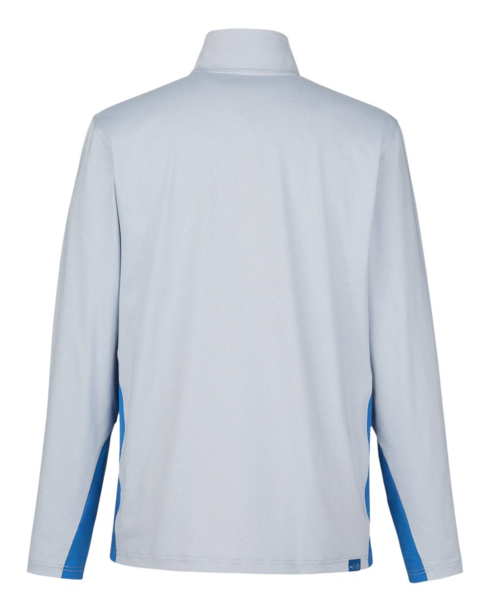 Men's Mesa Stripe Quarter-Zip Pullover - Back - B21046653 - Lake Blue/ Bright White