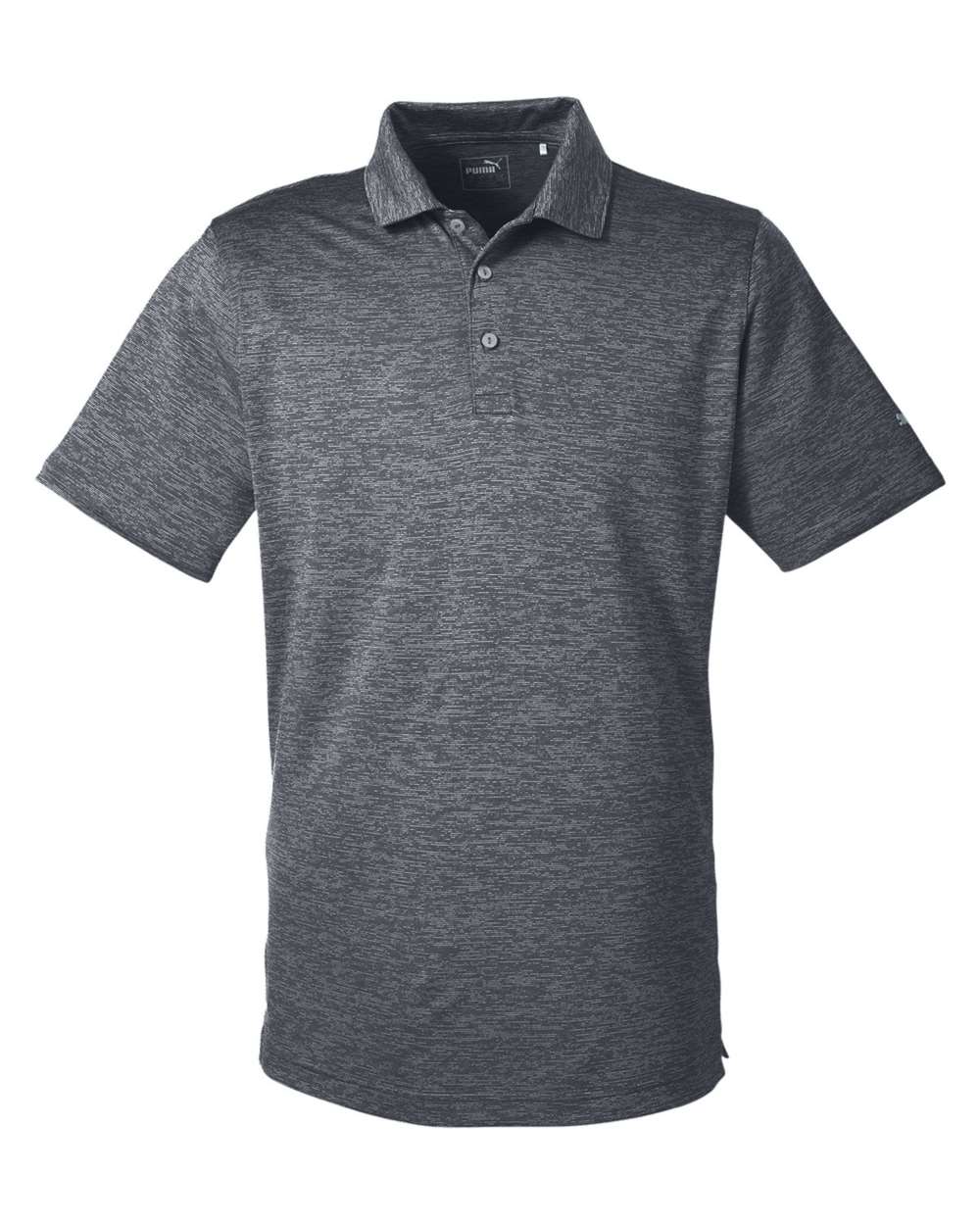 Men's Icon Heather Polo - Front - B17446503 - Puma Black