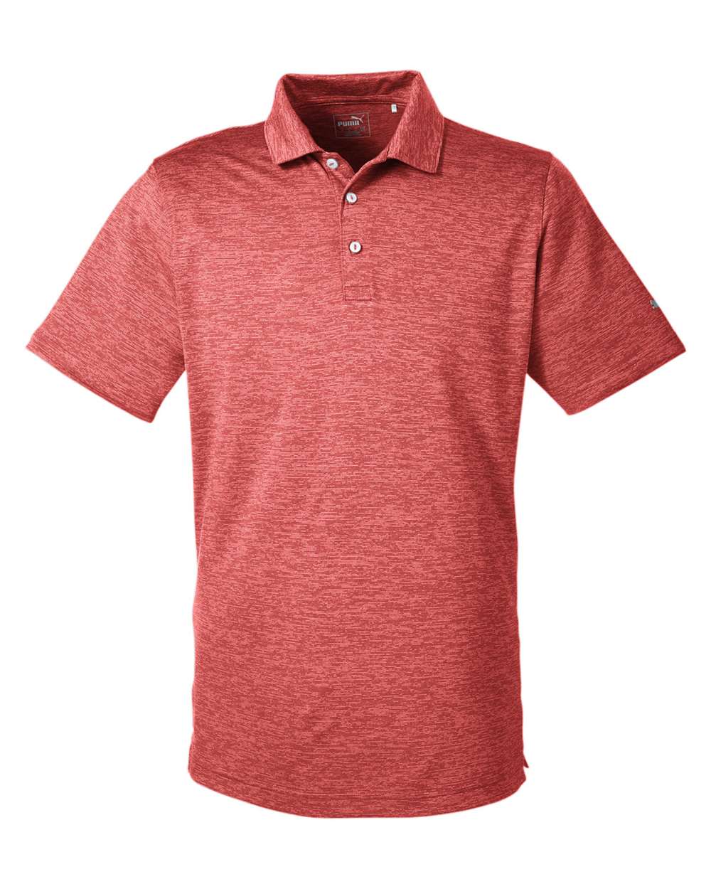 Men's Icon Heather Polo - Front - B17446703 - High Risk Red