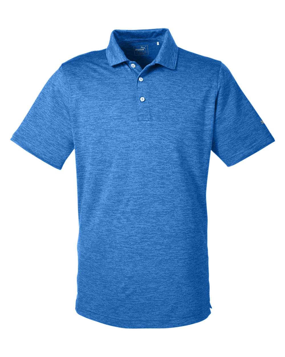 Men's Icon Heather Polo - Front - B17446753 - Lapis Blue