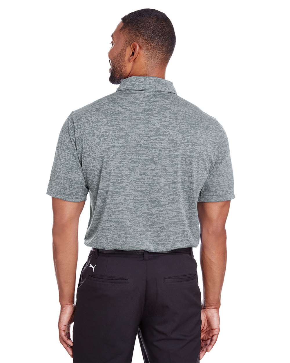 Men's Icon Heather Polo - OnModelBack - B17446093 - Quiet Shade