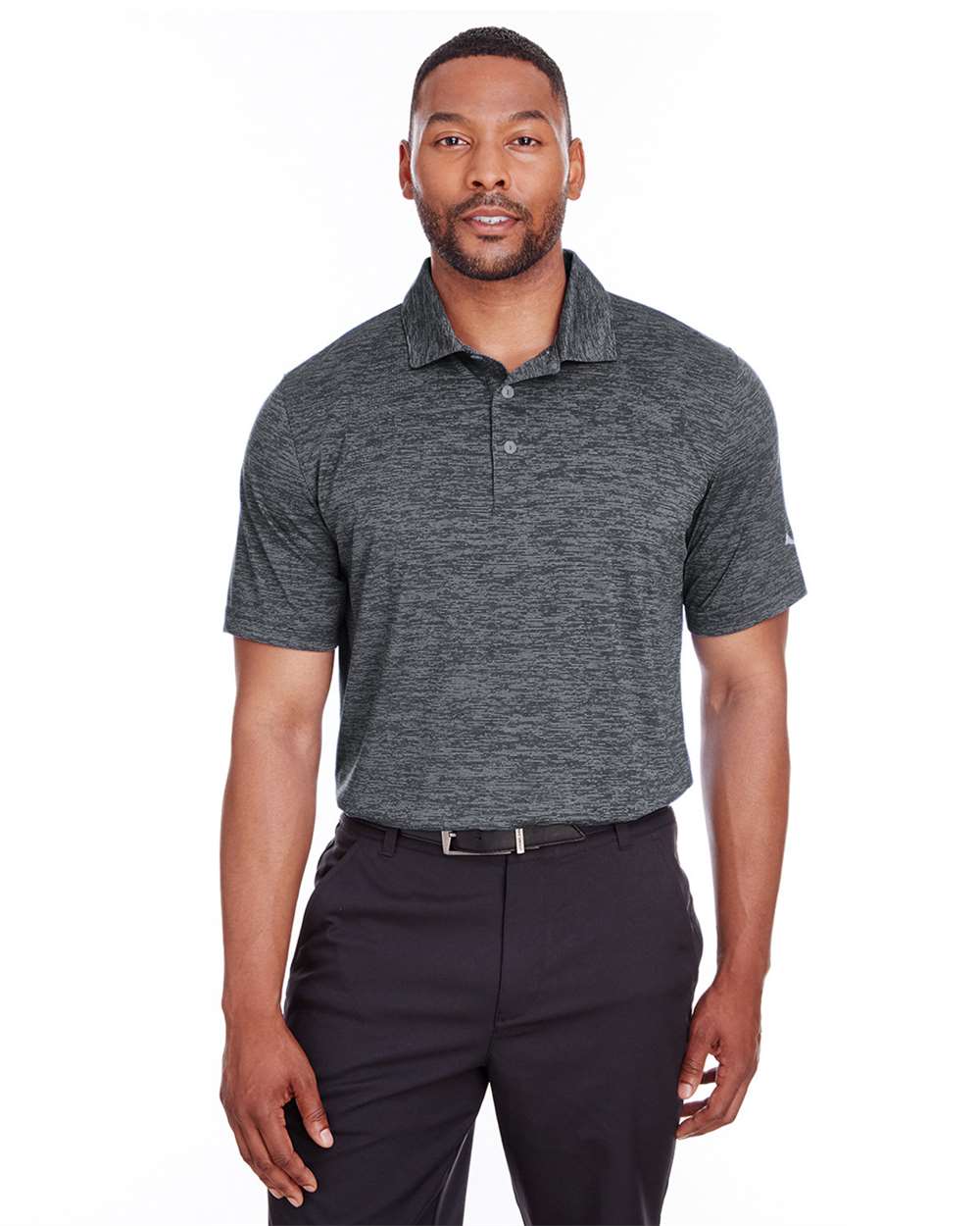 Men's Icon Heather Polo - OnModelFront - B17446503 - Puma Black