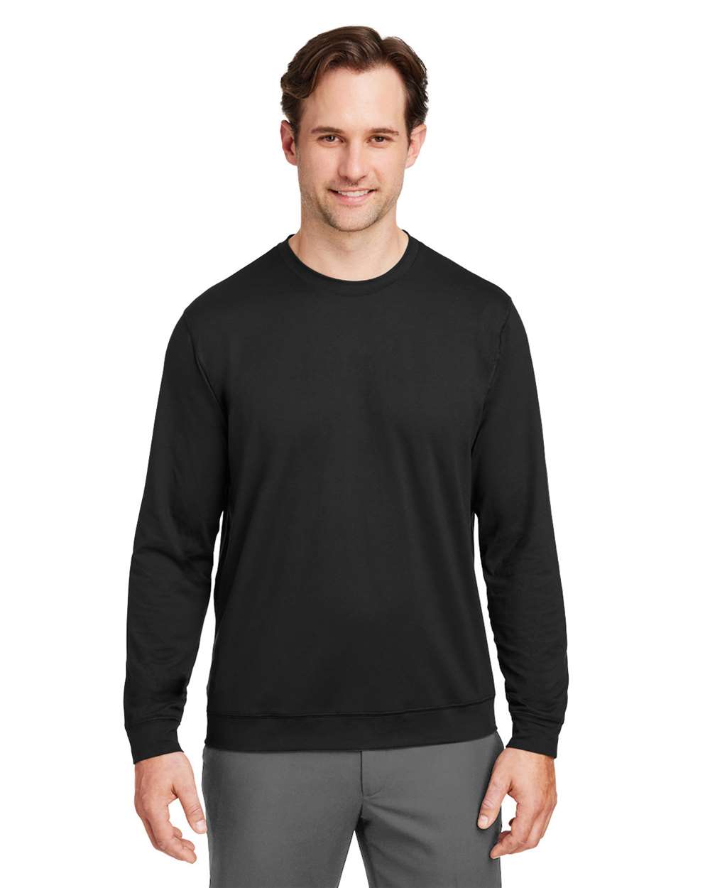 Men's Cloudspun Crewneck Sweatshirt - OnModelFront - B15946503 - Puma Black