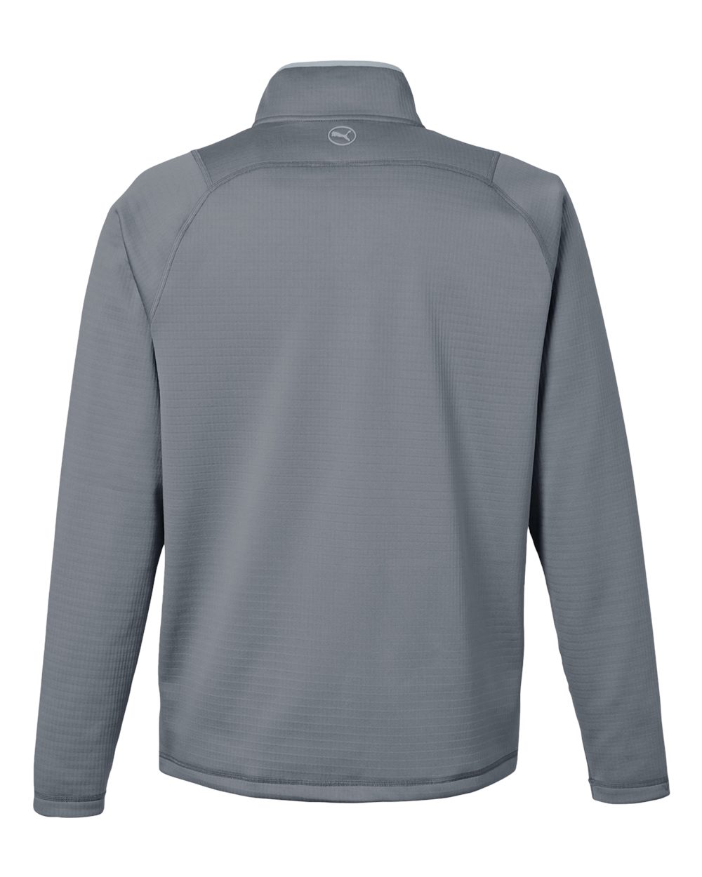 Men's Waffle Fleece Quarter-Zip Pullover - Back - B19646253 - Slate Sky