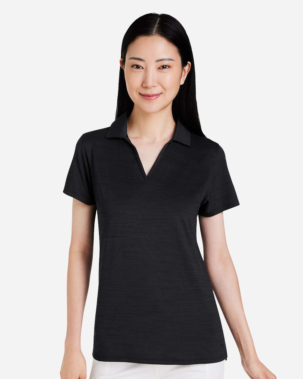 Women's Cloudspun Coast Polo - OnModelFront - B15646503 - Puma Black Heather