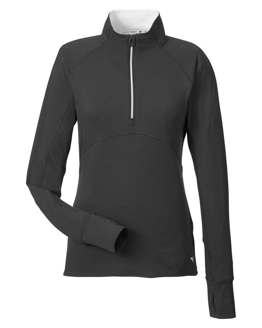 Women's Gamer Golf Quarter-Zip Pullover - Front - B15746503 - Puma Black