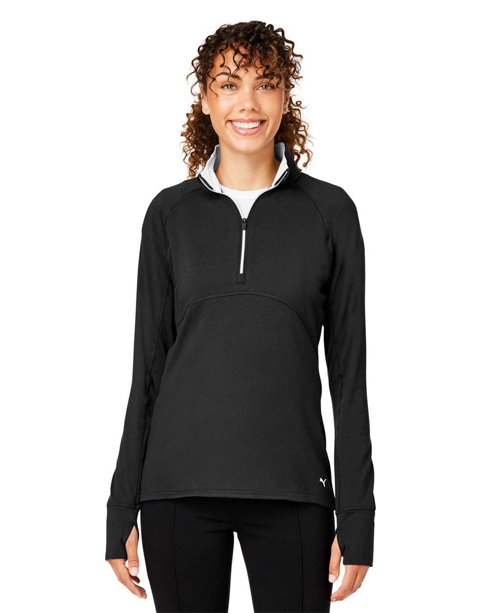Women's Gamer Golf Quarter-Zip Pullover - OnModelFront - B15746503 - Puma Black
