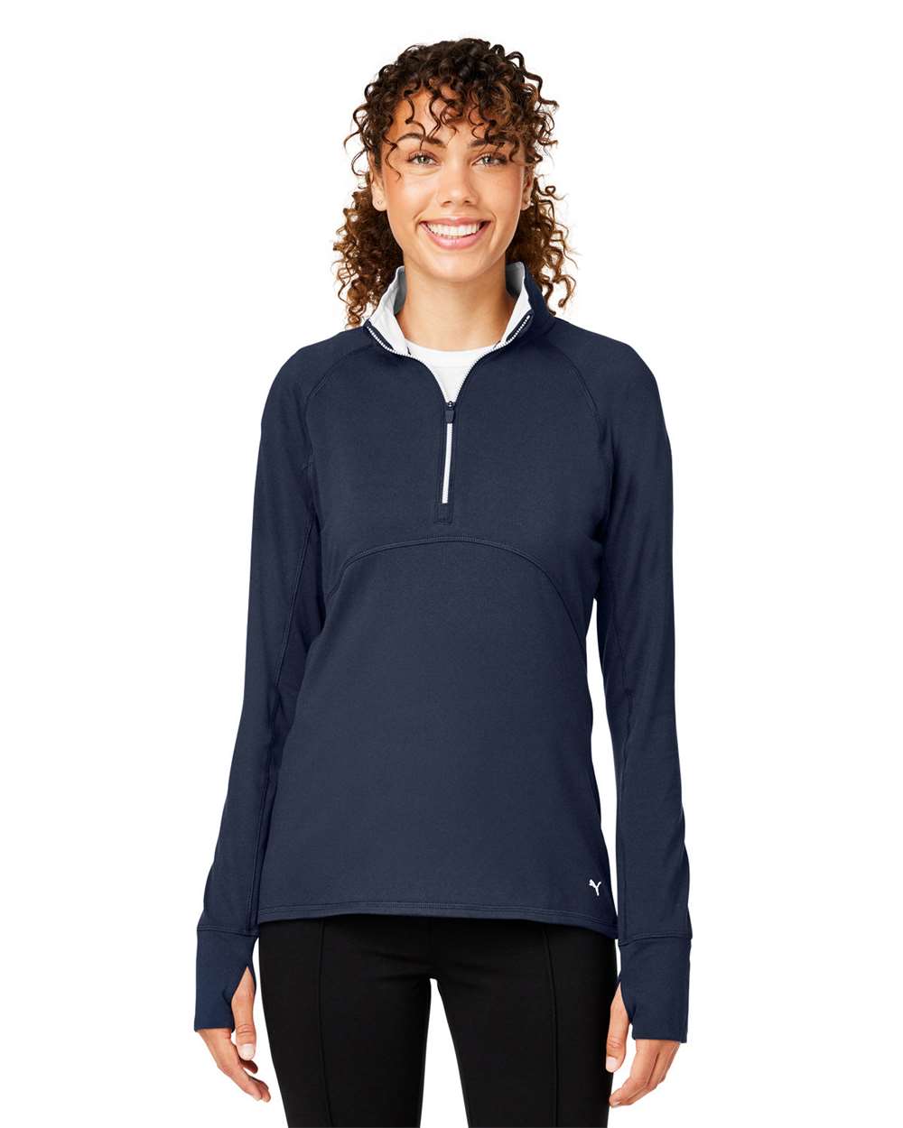 Women's Gamer Golf Quarter-Zip Pullover - OnModelFront - B15746653 - Navy Blazer